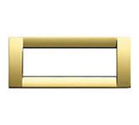 VIMAR série Idea - Plaque Classica 6 Module métal Or Brillant