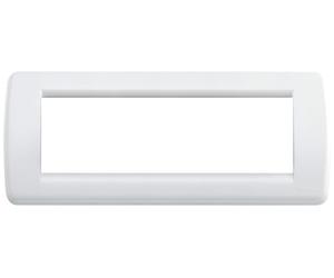 VIMAR série Idea - Plaque Rondo 6 module en plastique blanc brillant