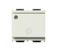 VIMAR série Idea - Poussoir 1 pôle Contact ouvert 10 A lumineux 2 module blanc