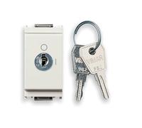 VIMAR série Idea - Poussoir 1 pôle Contact ouvert 16 A + llave-000 Blanc
