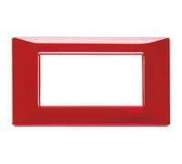 Vimar Carte série plat 4 modules Rouge Rubi