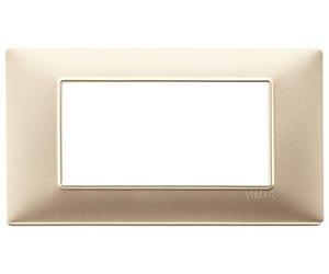 VIMAR série plat - Carte 4 Module tecnopolimero Champagne mat