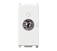 VIMAR série plat - Interrupteur 2 pôles 16 AX + Clé Blanc