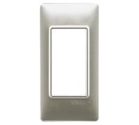 VIMAR série plat - Plaque 1 module panel tecnopolimero Nickel