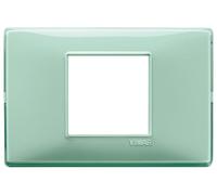 VIMAR série plat - Plaque 2 module central Reflex MENTHE