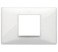 VIMAR série plat - Plaque 2 module central Reflex NEIGE