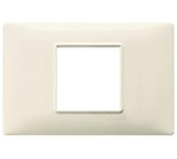 VIMAR série plat - Plaque 2 module central tecnopolimero beige