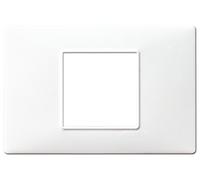 VIMAR série plat - Plaque 2 module central tecnopolimero Blanc
