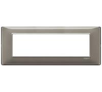 VIMAR série plat - Plaque 7 Module Reflex CENDRE
