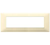 VIMAR série plat - Plaque 7 Module tecnopolimero Crème