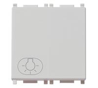 VIMAR série plat - Poussoir 1 pôle Contact ouvert 10 A Lumière 2 module silver