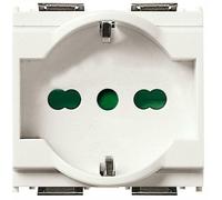 VIMAR SOCKET 2P+T 16A UNIVERSAL WHITE 16211.B