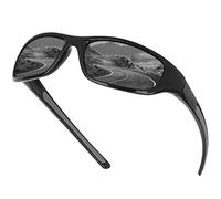 Vimbloom Lunettes de Soleil Hommes Polarisées Lunettes de sport Protection UV400 avec Conduite Vélo Pêche Course à pied pour Golf Hommes et Femmes VI367 (Mat Noir)