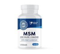 VIMERGY MSM 500 mg, 120 Gélules, avec Calcium et Silice | Méthylsulfonylméthane, formulé sans agents gélifiants ni gélatine. Sans OGM, casher et sans gluten.