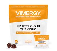 Vimergy NutriDense Fruitylicious - comprimés à mâcher Curcuma + Gingembre, sans gluten, sans édulcorants artificiels, complément alimentaire, 60 comprimés à mâcher (30 doses)