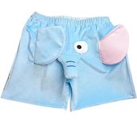 Vimlo Pyjamas Jumbo Trunks, Pantalons éléphant for Hommes Femmes, Pantalons de Pyjama drôles et Mignons en Tronc d'éléphant Doux for Hommes Pyjamas éléphant (Color : Blue Short, Size : XL)