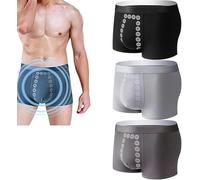 Vimlo sous-vêtements de thérapie magnétique de Massage for Hommes, Pantalons for Hommes de thérapie magnétique énergétique, caleçons Boxeurs for Hommes de thérapie par Champ énergétique(3pcs B,XXL)
