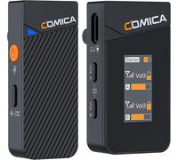 Vimo C1 Micro Cravate Sans Fil, Suppression Du Bruit Et Mode De Sécurité,Microphones Lavalier Wireless 2.4Ghz Pour Iphone/Android/Dslr Cameras/Computer/Live Streaming(1Tx+1Rx)