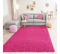 VIMODA Prime Tapis Shaggy Couleur Shaggy Poils Tapis Moderne pour Salon Chambre, Dimensions: 150 cm Carré - Rose, 150 cm carré