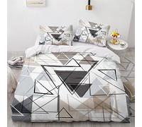 VIMOOR Marbre Housse de Couette 240x260 Adulte 3D Motif Abstraction Moderne Parure de Lit 2 Personnes en Doux Microfibre Linge de Lit 3 Pièces avec Fermeture Éclai et 2 Taie d'oreiller 50x75