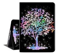 Vimorco Shell Case for iPad 9th Generation 2021/ for iPad 8th Generation 2020/ for iPad 7th Gen, for iPad 10.2 inch, Soft Rubber Back Cover, Multiple Stand Auto Wake/Sleep, Glowing Tree