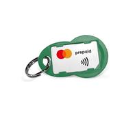 VIMpay Go - La plus petite MasterCard au monde : microcarte NFC pour paiement sans contact | Avec ou sans débloqueur de chariot comme porte-clés dans la couleur de votre choix, vert, 2.5 x 1.5 cm,