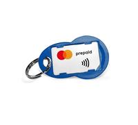 VIMpay Go - La plus petite MasterCard au monde : microcarte NFC pour paiement sans contact | Avec ou sans débloqueur de chariot comme porte-clés dans la couleur de votre choix, bleu, 2.5 x 1.5 cm,