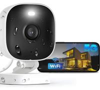 Vimtag 2.4/5GHz Caméra de Sécurité Extérieure, étanche IP66 avec Vision Nocturne en Couleur, Alertes de Mouvement, Son et Détection Humaine. Caméra à Deux Voies, Fonctionne avec Alexa.[G465]