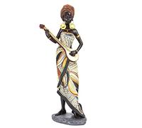 Vimtrysd Sculpture africaine de 30,5 cm pour décoration d'intérieur, statues et sculptures africaines, pièce d'art africaine exotique tribale pour la maison, le salon, la décoration d'étagère