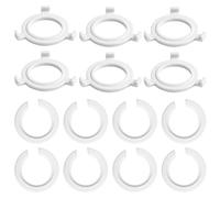 Vin Beauty Lot de 14 anneaux réducteurs d'abat-jour E27 vers E14 - Kit de bagues de rechange en plastique - 42 mm à 29 mm - Adaptateur de raccord à vis - Blanc