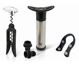 Vin Bouquet FI 003 Set Pompe Twist Tire-Bouchon Acier Inoxydable