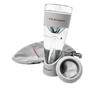Vin Bouquet Fia 002 Aérateur de Vin, Aération Instantanée Vin, Aérateur, Base, Filtre et Sac en Velours, 22.6 x 7.7 x 8.6 cm, Clair