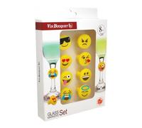 VinBouquet Gobelets FIA 148 émoticônes en silicone – Lot de 8