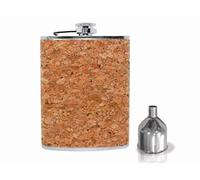 Vin Bouquet FIA 292 Flasque, Liège et Acier Inoxydable, Marron, 18 X 16 x 3 cm, Lot de 2