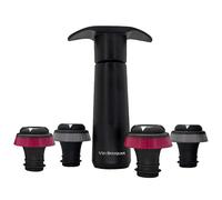 Vin Bouquet FIC 1307 pompe à vide manuelle click avec 4 bouchons indicateur sonore accessoires vin conserver vin