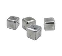 Vin Bouquet FIE 015 Cubes Refroidissement en Acier Inoxydable, Réutilisables, Keep Whisky, Gin, Silver