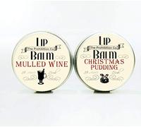 Vin Chaud et Pudding de Noël Baumes pour les Lèvres par The Prohibition Co. Petit Cadeau de Noël Set 2 X 15ml Boîtes