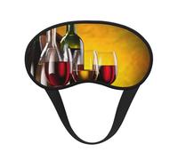 Vin de raisin en bouteille et boisson,Masques de sommeil occultants, cache-yeux couvrants, masques de sommeil anti-lumière