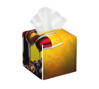 Vin de Raisin en Bouteille et Boisson,Porte-boîte à mouchoirs, Couvercle de boîte à mouchoirs, Distributeur de mouchoirs