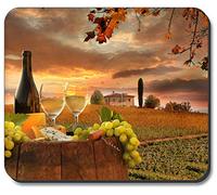 Vin d'un Domaine Viticole Italien Tapis De Souris Gaming Antidérapant Mouse Pad Durable Mousepad pour Ordinateur Voyage Bureau 25X30Cm
