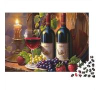 Vin et Raisins 1000 Pièces Puzzle Adulte Papier Recy nti-Stress Difficile pour Experts Livraison Rapide avec Affiche Guide 70x50cm/1000pcs