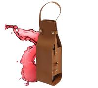 Vin fourre-tout, sac à vin | Étui de transport en cuir PU pour bouteille individuelle | Sac de vin de voyage, décoration de bouteille de vin, sac à main, porte-vin avec poignée pour, marron, Consulte
