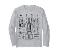 Vin Making Wine Lover Sommelier Vintage Brevet Print Manche Longue