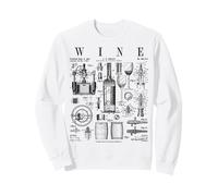 Vin Making Wine Lover Sommelier Vintage Brevet Print Sweatshirt