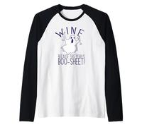 VIN Parce Que Cette ANNÉE EST Boo-Sheet! Halloween Ghost Meme Manche Raglan