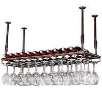 Vin présentoir à vin casier à vin loft industriel rétro suspendu porte-verres à vin rouge européen étagère à bouteilles de vin rouge étagère facile à installer F L 100 x l 35 cm