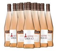 Vin rosé BOULAOUANE 75 outeille de vin personnalisée avec Texte & Image [ Etiquette bouteille personnalisable ] (12 bouteilles)