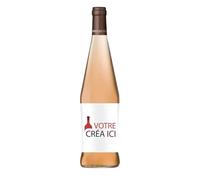 Vin rosé BOULAOUANE 75 outeille de vin personnalisée avec Texte & Image [ Etiquette bouteille personnalisable ] (1 bouteille)