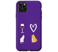 Vin Rouge, Chat et Fromage Voila ce Que J'aime Femme Homme Coque pour iPhone 11 Pro Max