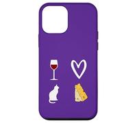 Vin Rouge, Chat et Fromage Voila ce Que J'aime Femme Homme Coque pour iPhone 12 Mini
